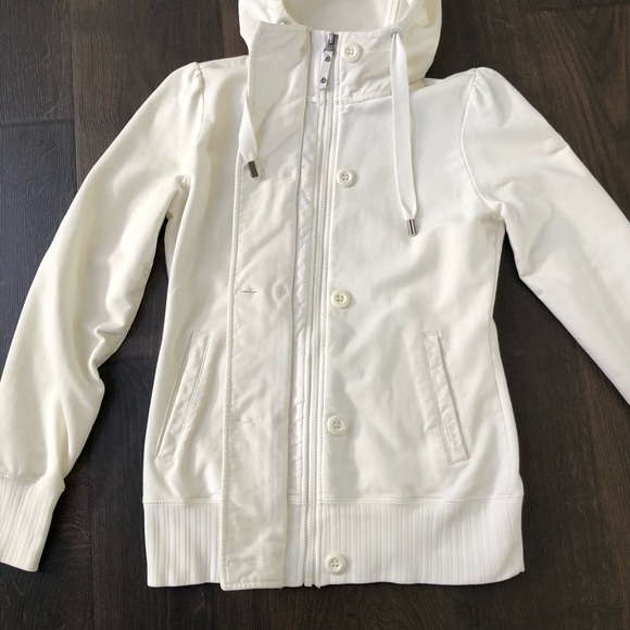 The North Face Sweatshirt Pea Coat Style White, Sm - Picture 2 of 11